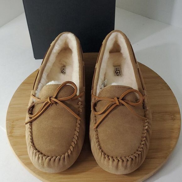UGG Olsen Slipper Moccasin Chestnut Suede Wool Loafer Men's US 11 NIB - Picture 4 of 14